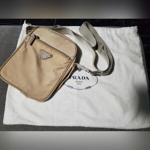 Prada nylon sport crossbody camello color